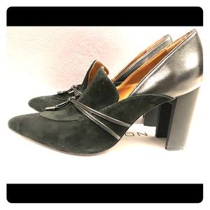 💖2/$50💖 H Halston Black Suede/Leather Shoe